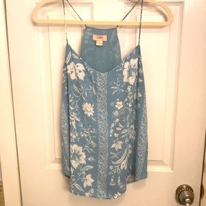 Floral racer back tank top